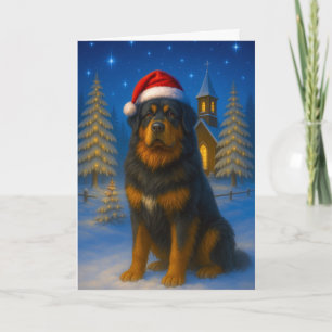 Tarjeta de Navidad de Mastín Tibetano