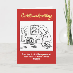 Tarjeta de Navidad de Medicina Alternativa o Homeo