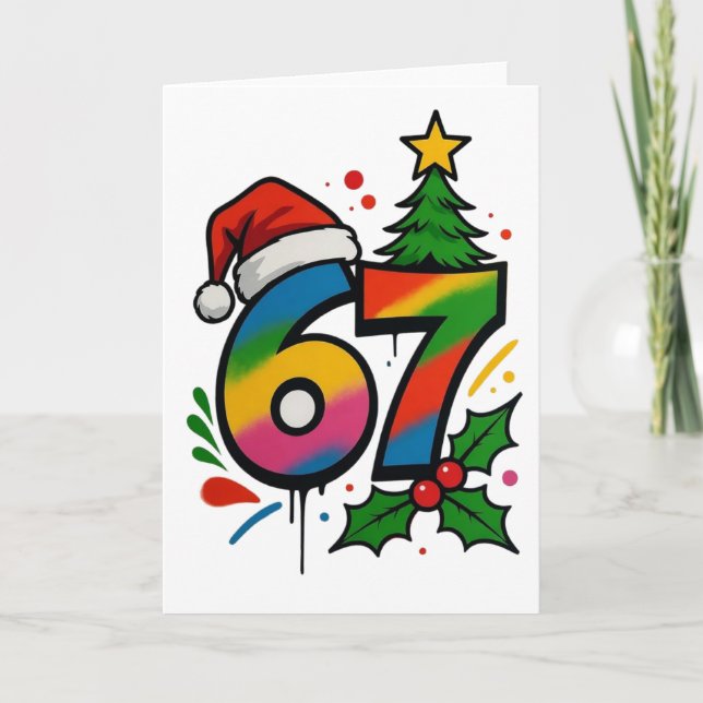 Tarjeta de Navidad de meme 67 (Anverso)