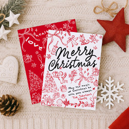 Tarjeta de navidad de merry caprichosa