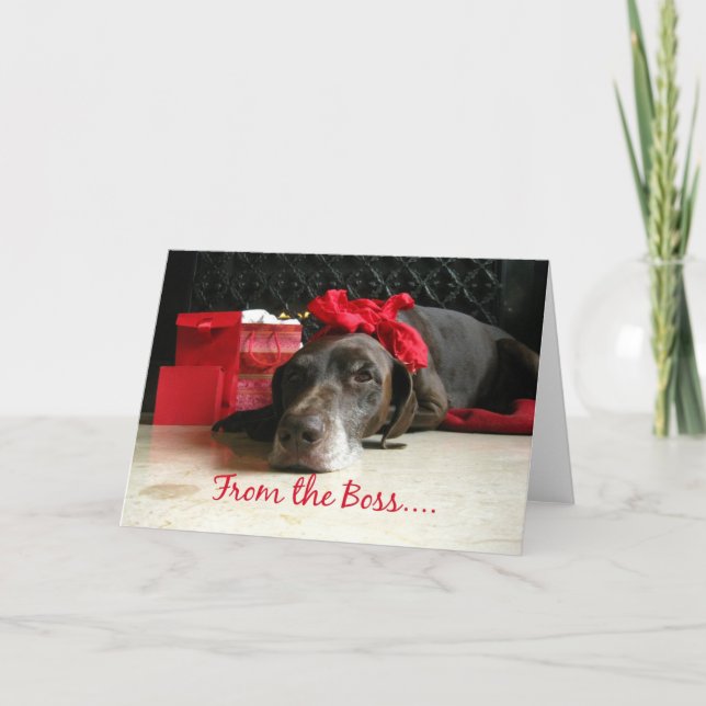 Tarjeta de navidad de merry para empleados (Anverso)