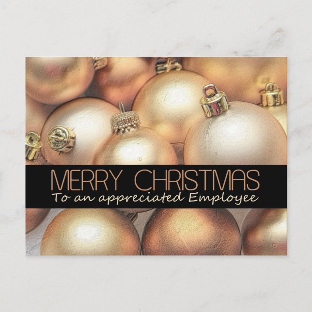 Tarjeta de navidad de merry para empleados (Anverso)