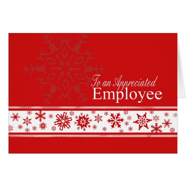 Tarjeta de navidad de merry para empleados (Anverso (Horizontal))