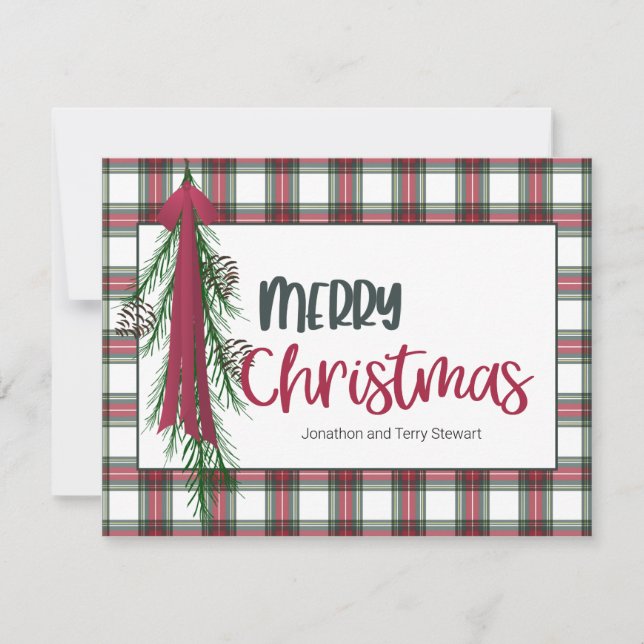 Tarjeta de navidad de merry personalizada (Anverso)