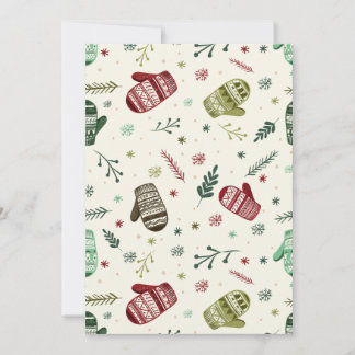 Tarjeta de Navidad de Mitones de Navidad