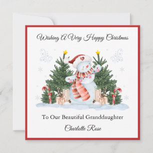 Tarjeta de Navidad de Muñeca Primera Segunda Terce