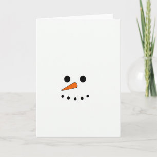Tarjeta de Navidad de Muñeco de Nieve