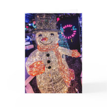 Tarjeta de Navidad de Muñeco de Nieve