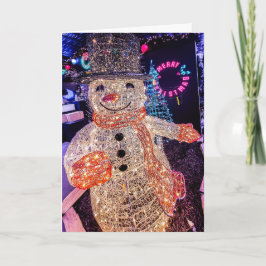 Tarjeta de Navidad de Muñeco de Nieve