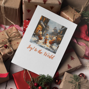 Tarjeta de Navidad de Músicos Callejeros Alegría a