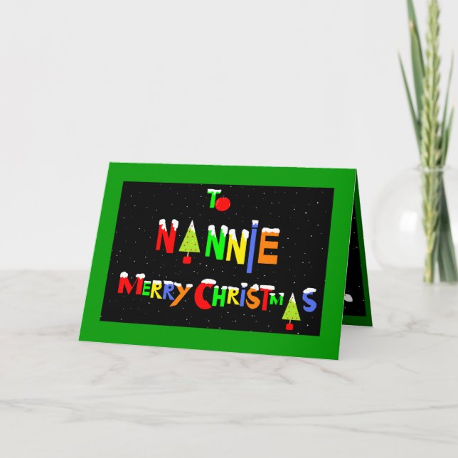Tarjeta de Navidad de Nannie (Anverso)