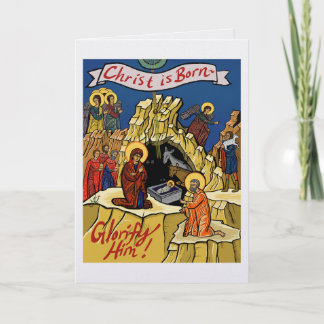 Tarjeta de Navidad de Natividad Cristiana Ortodoxa