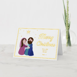 Tarjeta de Navidad de Natividad de Papel de Estaño