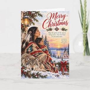 Tarjeta de Navidad de Nativo Americano