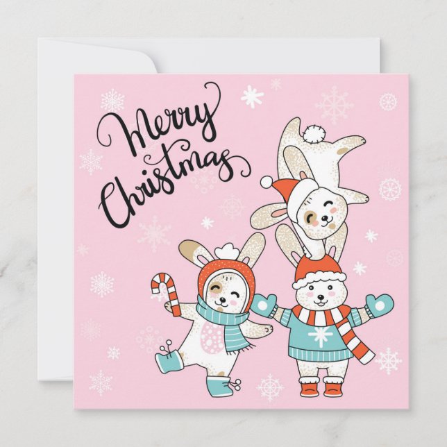 Tarjeta de navidad de navidad de merry (Anverso)