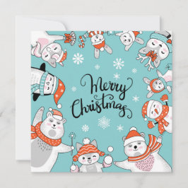 Tarjeta de navidad de navidad de merry