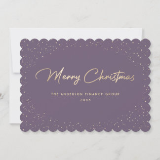 Tarjeta de Navidad de Negocios Elegante Lavanda Do