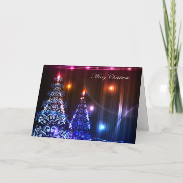 Tarjeta de Navidad de neón #1 (Anverso)