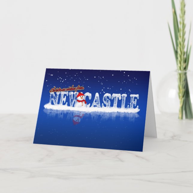 Tarjeta de Navidad de Newcastle - deseos del (Anverso)