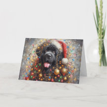 Tarjeta de Navidad de Newfie