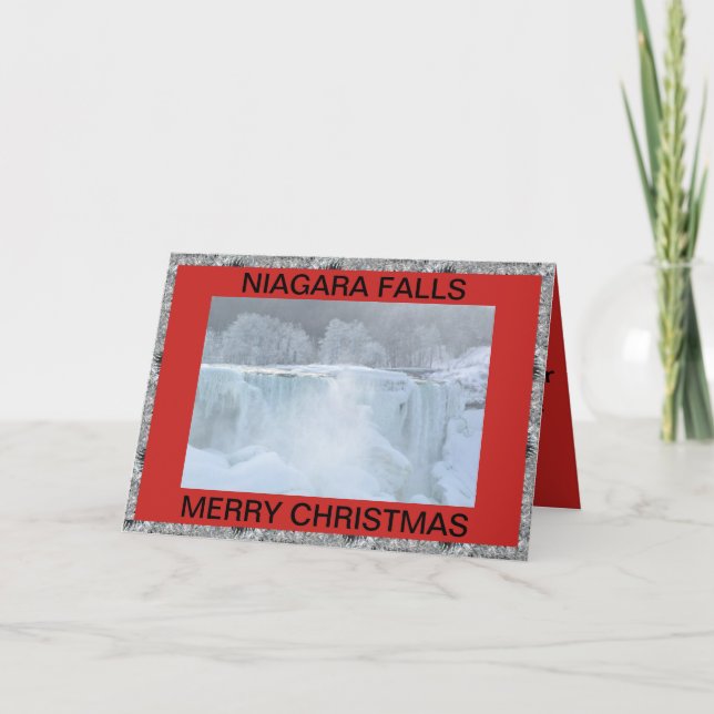 TARJETA DE NAVIDAD DE NIAGARA FALLS (Anverso)