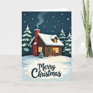 Tarjeta de Navidad de Noche Estrellada