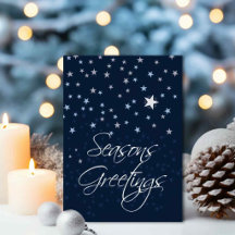 Tarjeta de Navidad de Noche Estrellada - Saludos d