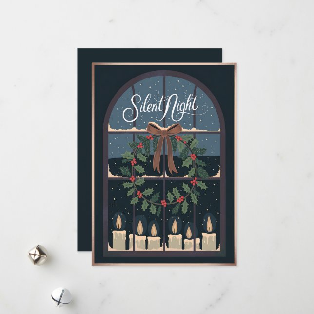 Tarjeta de Navidad de Noche Silenciosa (Anverso/Reverso In Situ)