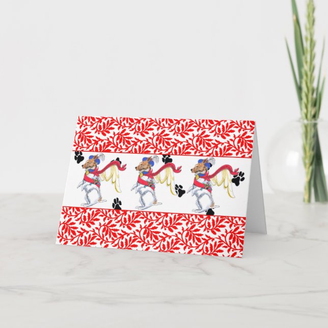 Tarjeta de Navidad de NOEL de Jack Russell de los (Anverso)