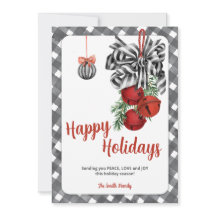 Tarjeta de Navidad de Noël en negro y blanco