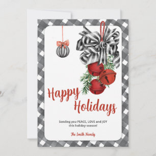 Tarjeta de Navidad de Noël en negro y blanco