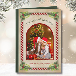 Tarjeta de Navidad de novela de cuento vintage Fot