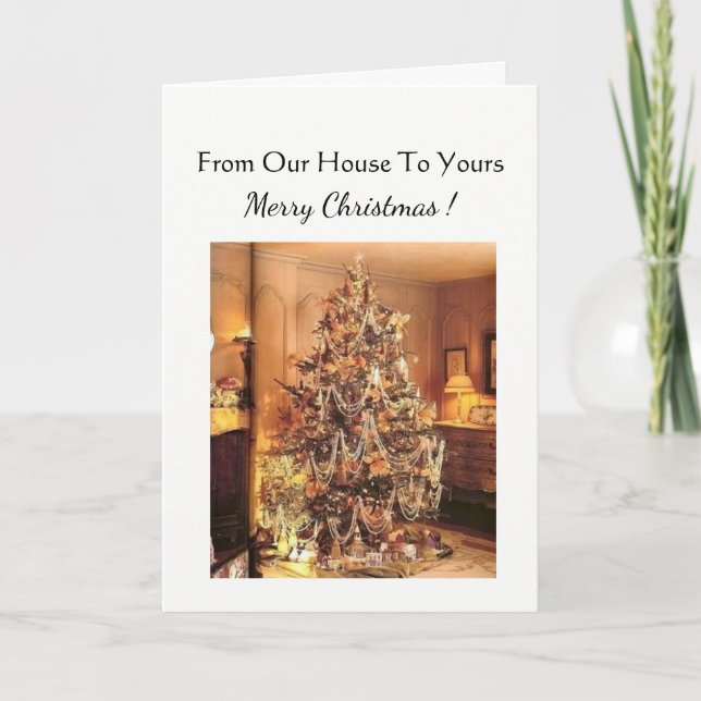 Tarjeta de Navidad de nuestra casa el suyo (Anverso)