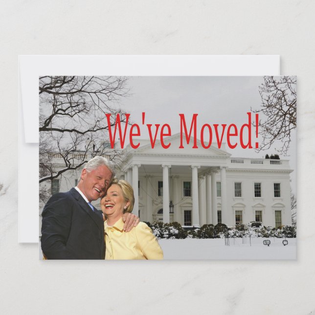 Tarjeta de Navidad de nueva dirección de Hillary y (Anverso)