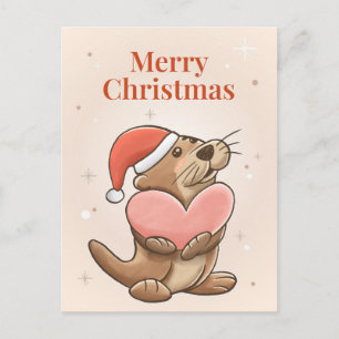 Tarjeta de Navidad de Nutria
