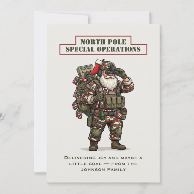 Tarjeta de Navidad de Operaciones Especiales del P (Anverso)