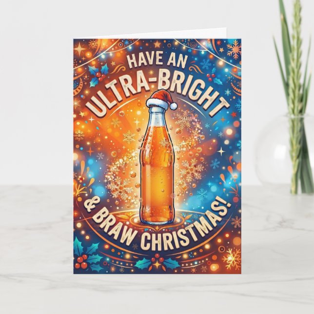 Tarjeta de Navidad de Orange Fizz Braw (Anverso)