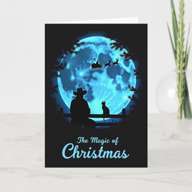 Tarjeta de Navidad de Orbe Azul (Anverso)