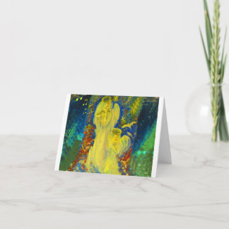 Tarjeta de Navidad de oro de los ángeles