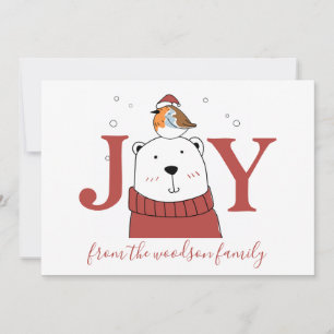 Tarjeta de Navidad de Oso Polar