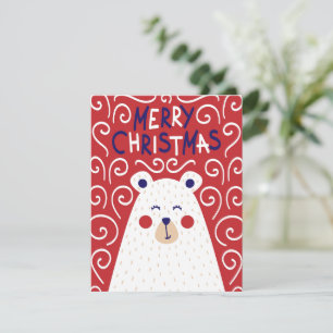 Tarjeta de Navidad de Oso Polar