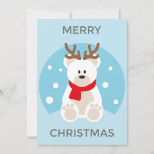 Tarjeta de Navidad de oso polar, Cuerno de ciervo