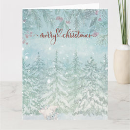 Tarjeta de Navidad de osos polares en acuarela en 