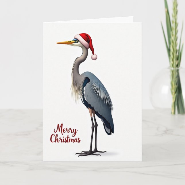 Tarjeta de Navidad de Pájaro Elegante (Anverso)