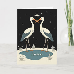 Tarjeta de Navidad de Pájaros de Amor