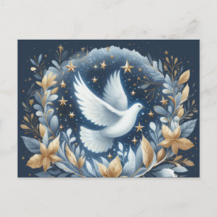 Tarjeta de Navidad de paloma de la paz