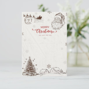 Tarjeta de Navidad de Papá Noel 🎅