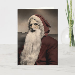 Tarjeta de Navidad de Papá Noel espeluznante