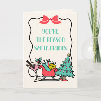 Tarjeta de Navidad de Papá Noel Sarcástico