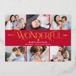 Tarjeta de Navidad de papel de aluminio Wonderful<br><div class="desc">¡Celebra al graduado en tu vida con estilo! Diseñado por Berry Berry Sweet (www.berryberrysweet.com). Visita nuestro sitio web para invitaciones,  anuncios y regalos personalizados modernos y elegantes.</div>